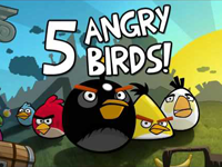 Five angry birds